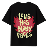 “Love Has Many Faces” Oversized Tee – Cotton Terry Edition