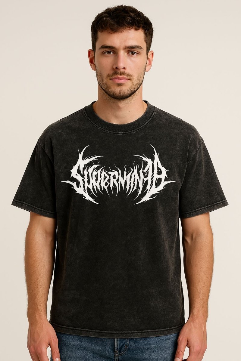 "Stormcore Acid Wash Tee – Raw Edge Style, Pure Cotton Feel" - 𝕋𝕙𝕖𝕦𝕘𝕝𝕪.𝕚𝕟