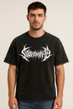 "Stormcore Acid Wash Tee – Raw Edge Style, Pure Cotton Feel" - 𝕋𝕙𝕖𝕦𝕘𝕝𝕪.𝕚𝕟